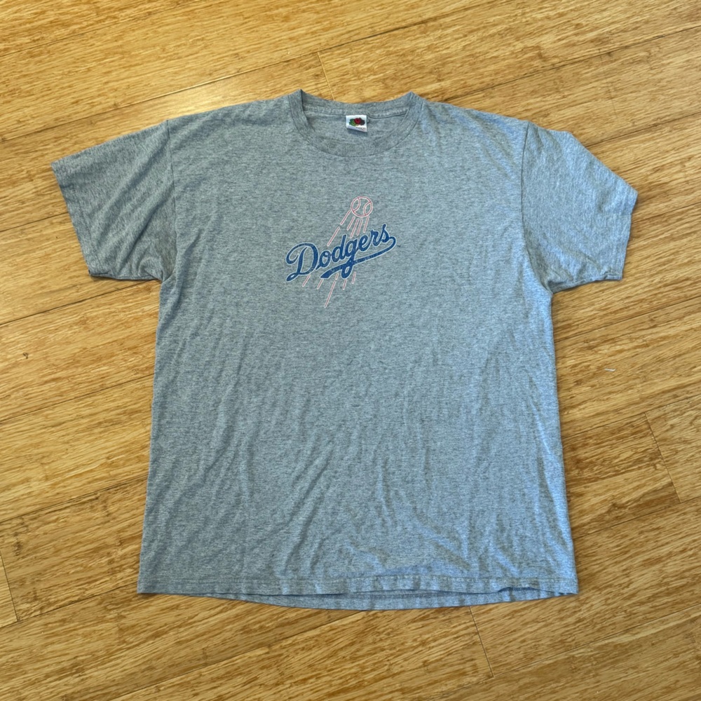 Gray Fruit of the Loom Los Angeles Dodgers t-shirt